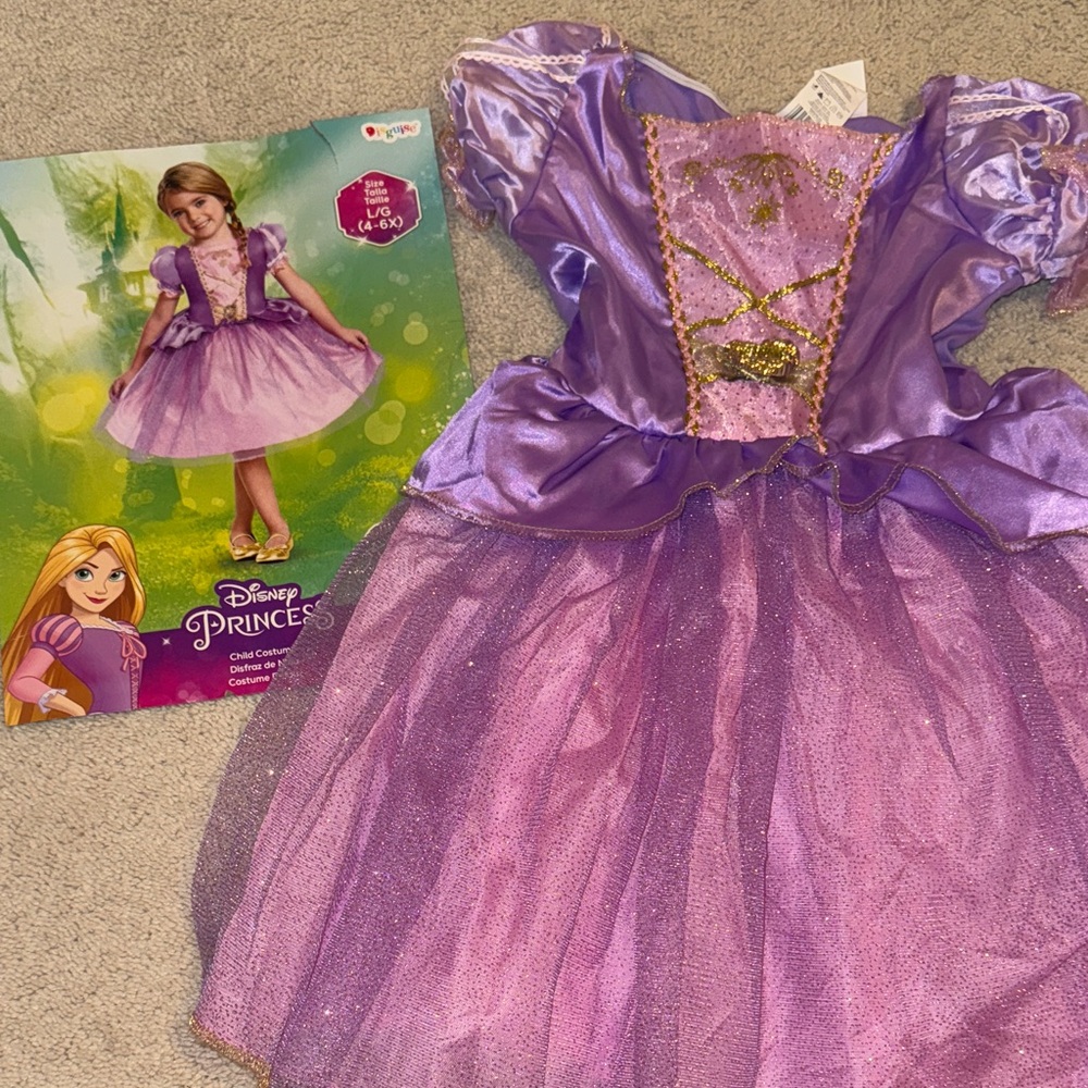 Girls Rapunzel Disney Disguise costume size 4-6X large